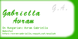 gabriella avram business card